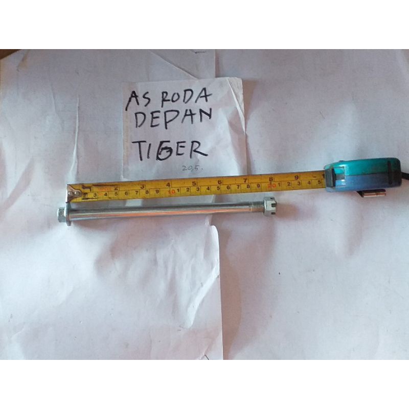 BAUT MUR AS RODA DEPAN HONDA TIGER PANJANG 20,5 cm BAGUS BERKUALITASSANGAT COCOK DIPAKAI UNTUK AS RO