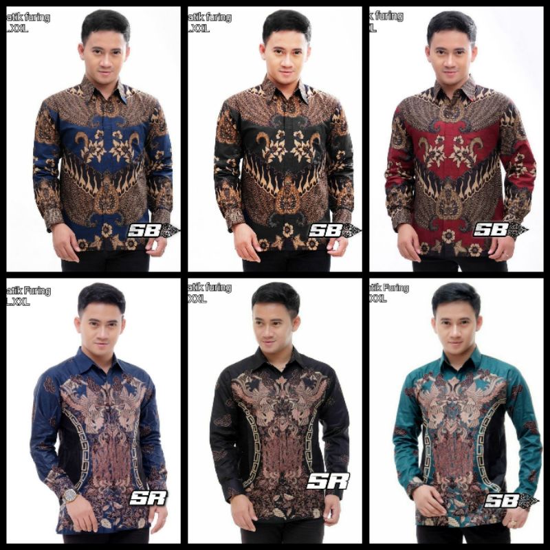 KEMEJA BATIK LENGAN PANJANG SIZE M L XL XXL BSWART FULL FURING