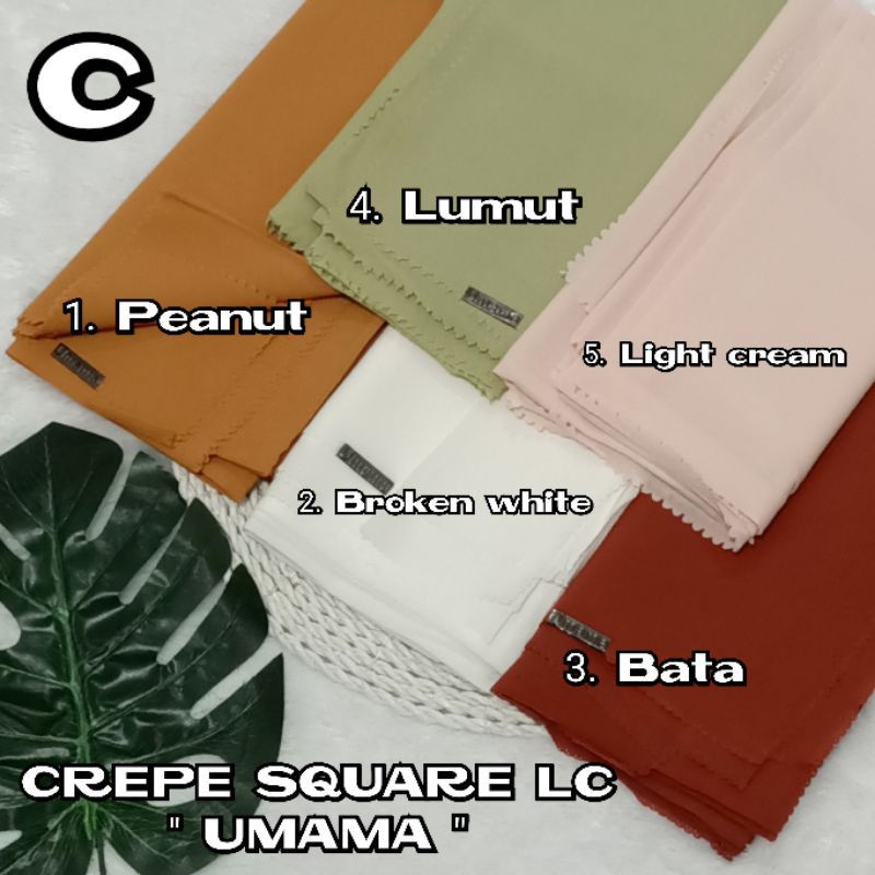 (Bisa COD) Jilbab CREPE SQUARE UMAMA (kerudung segiempat Stretch)