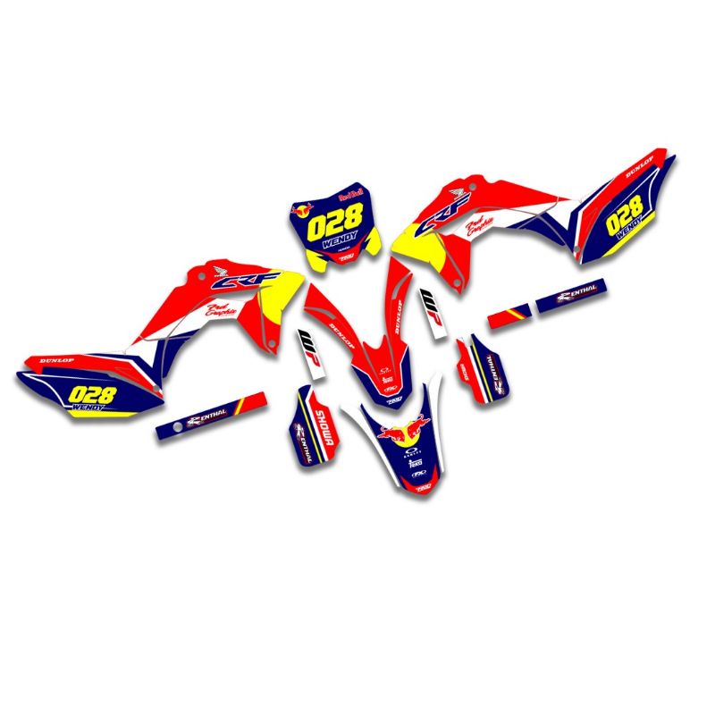 decal Crf 150 l redbull fullbody bahan sanblast laminasi doff