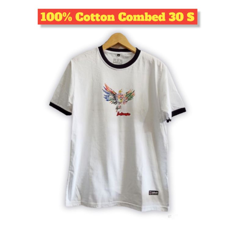 T-shirt Larva Apparel Garuda Indonesia Series - White Black Authentic Product