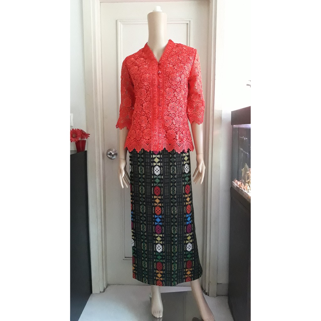 Brokat bangkok janet kebaya kembang motif A