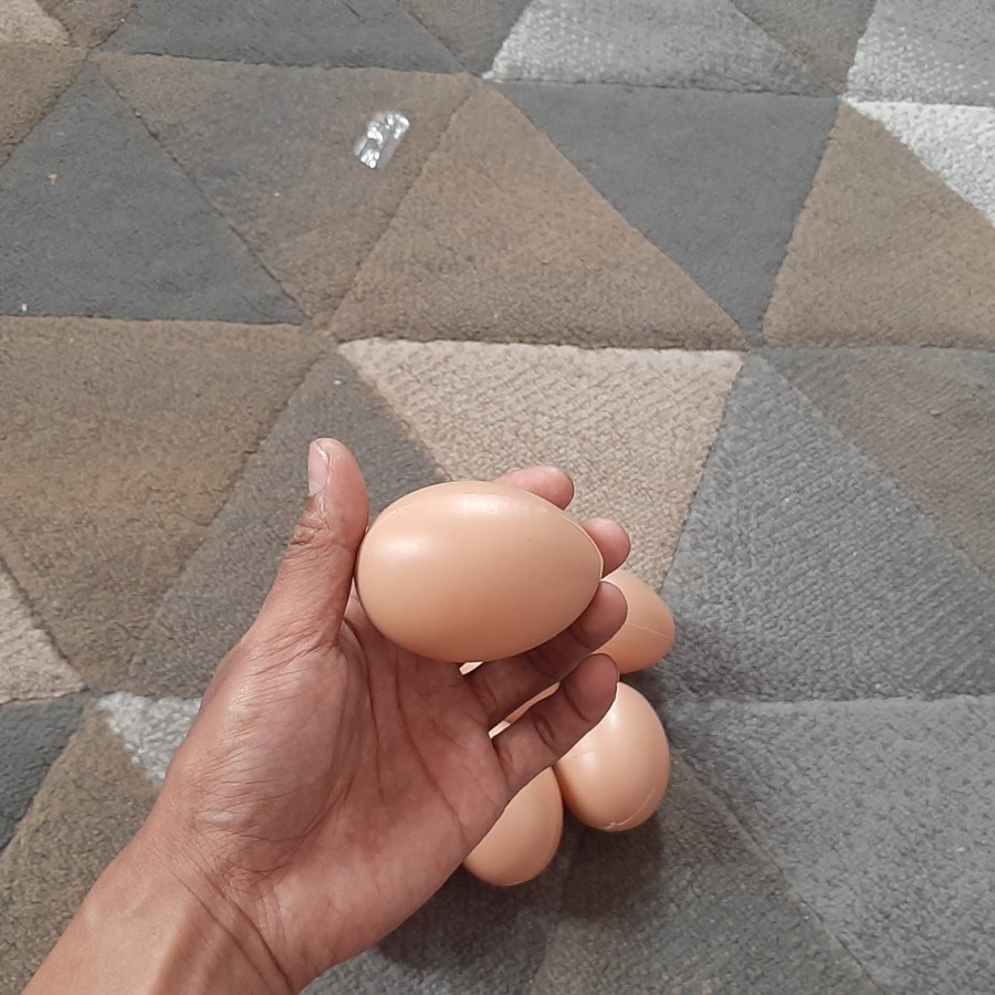 25pcs telur palsu mainan egg toy prank telur ayam plastik hiasan Telur Bebek Pajangan Imitasi