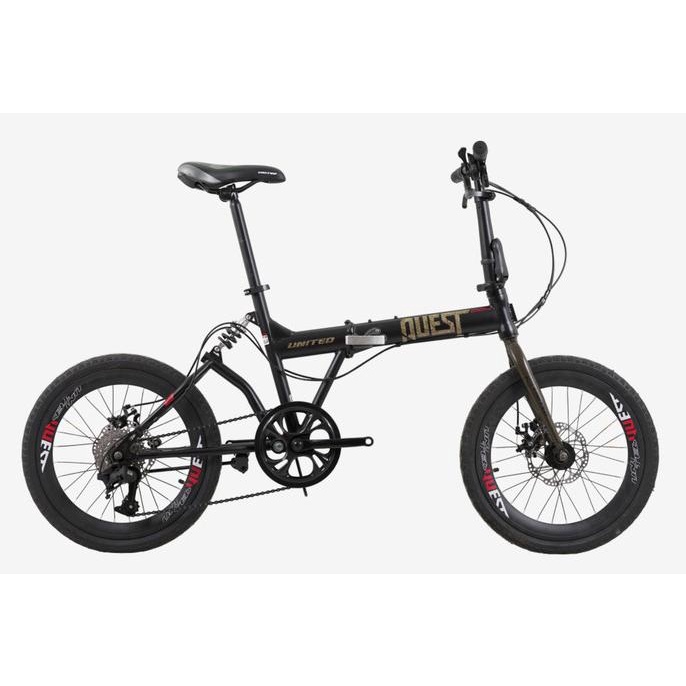 Sepeda Lipat Folding Bike United Quest 20 Inch CI-04 8 Speed Suspensi
