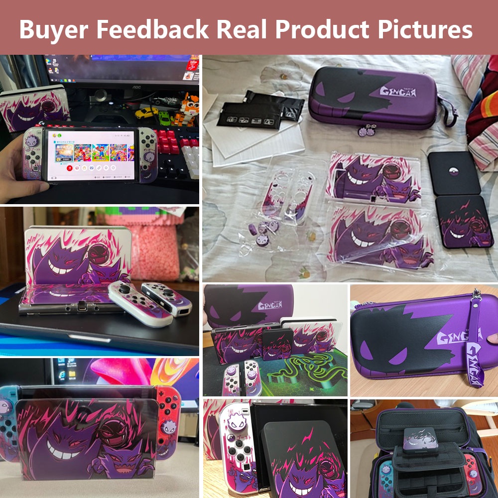 Case Pelindung Penyimpanan Konsol Game Nintendo Switch / Oled Tema Hantu Ungu
