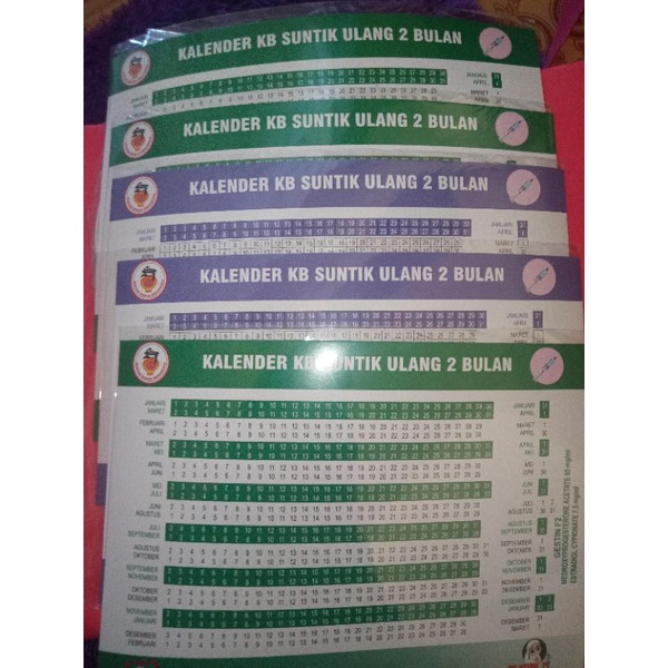 

Kalender KB suntik 2 Bulan