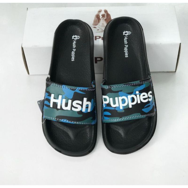 Sandal Hush Puppies Blue Army Sandal Selop Pria Wanita Sendal Slipper Hush Puppies Import