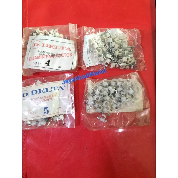 PAKU KLEM KABEL KECIL NO 4 - 5 / CABLE CLIPS / KLAIM KABEL KECIL / PAKU KABEL