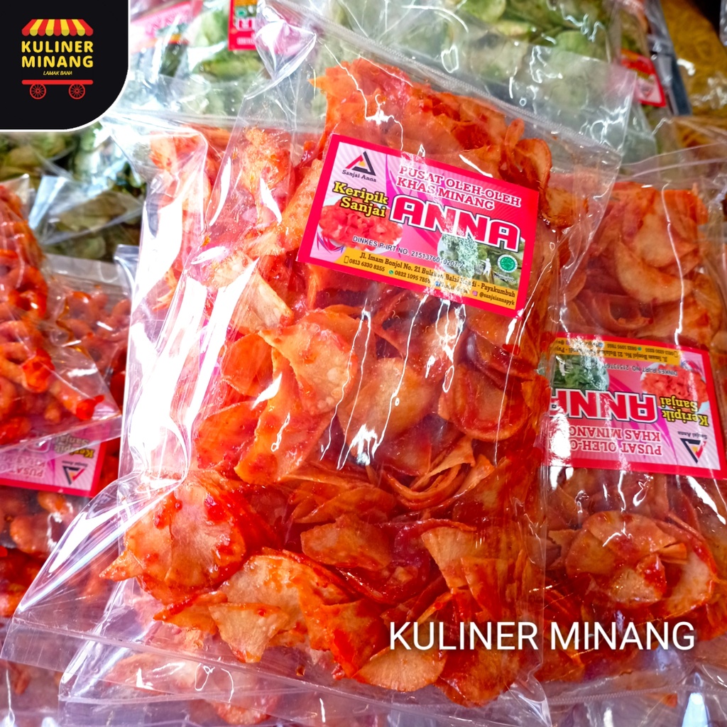 

Sanjai balado pedas manis anna Oleh-Oleh Asli Cemilan Kampung Makanan Khas Payakumbuh Padang Jajanan Snack Kuliner Minang Kabau AX00