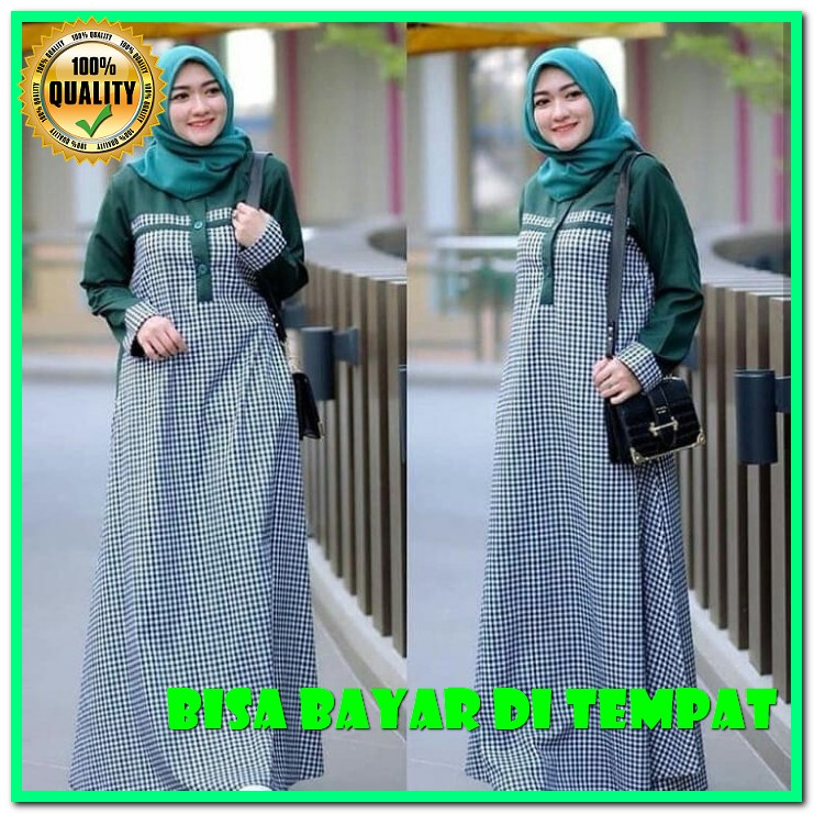 Qwfashion-Cod-Gamis Terbaru-Bju Gamis Wanita Murah-Gamis Wanita 2 OO981 SyariMuslim Terbaru Sabrina