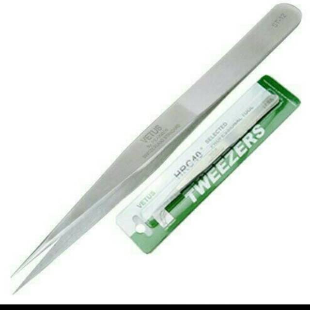 pinset vetus st12 pinset lurus lancip jual per/1pak isi 10pcs tweezers