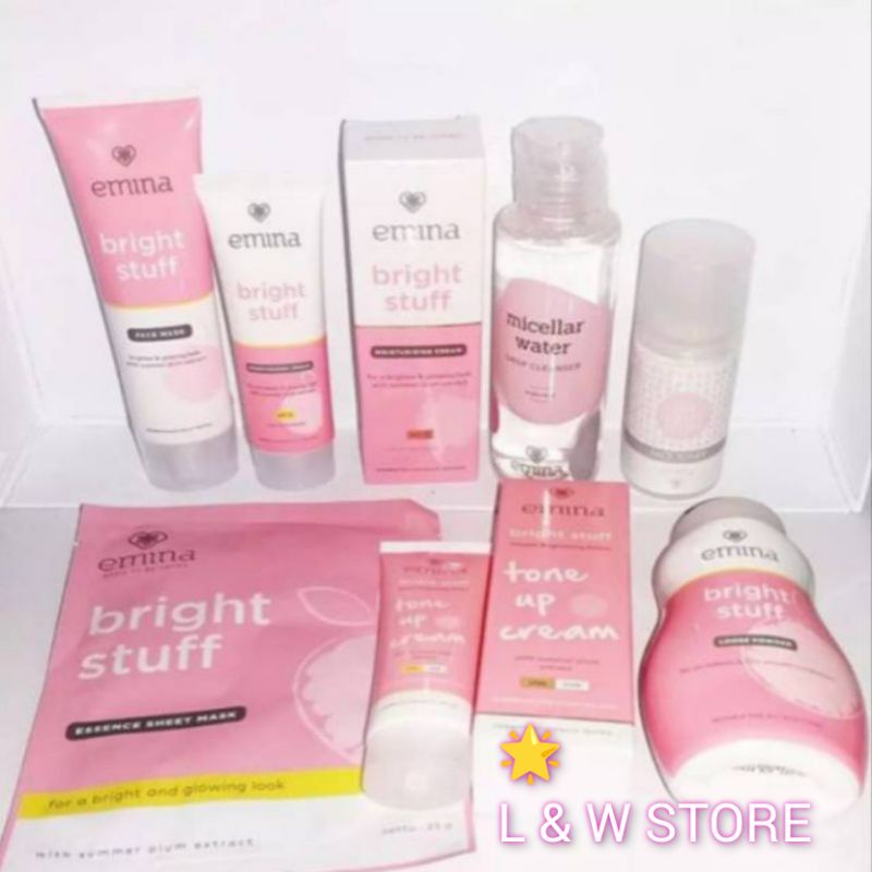 Emina Paket Hemat Bright Stuff Isi 7 Pcs Lengkap