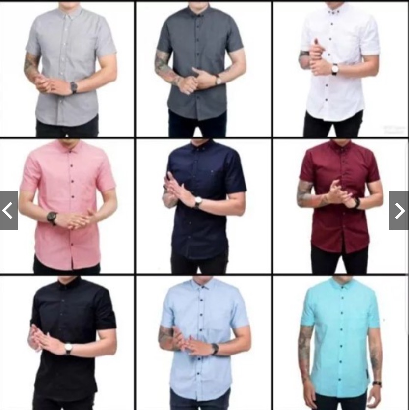 Kemeja Pria Polos Lengan Pendek Distro Premium Oxport,kemeja pria lengan pendek/kemeja polos pria lengan pendek/kemeja polos pria..