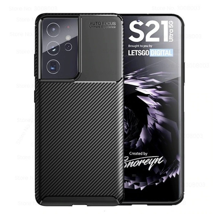 Case Samsung S21 Ultra / S21 Plus / S21 Cover Carbon Softcase Focus Carbon