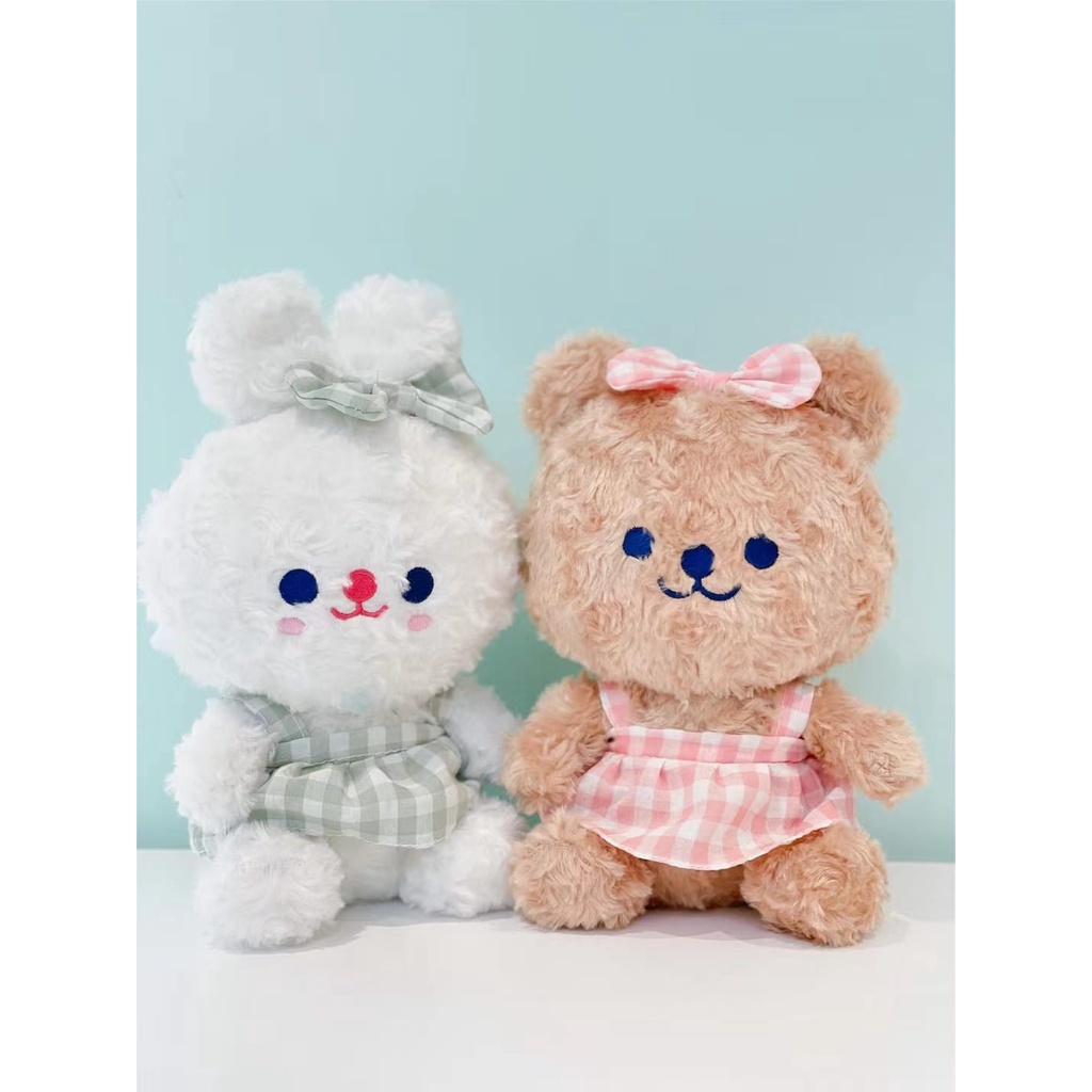 Boneka Bear Pakai Dress Bahan Plush