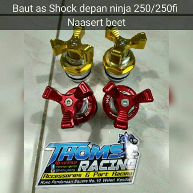 Baut as shock depan ninja 250/250fi naasert beat