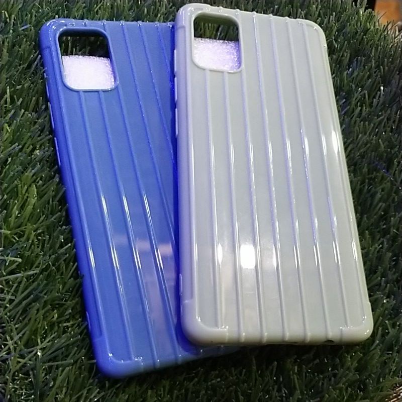softcase case coper samsung a31 polos warna warni garis