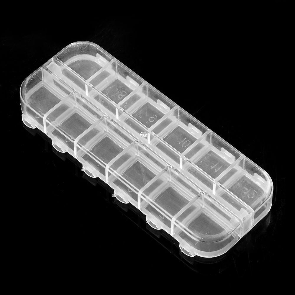 PREVA 12 Grids Storage Boxes Jewerly Collection Drug Pill Holder Clear Plastic Craft Organizer