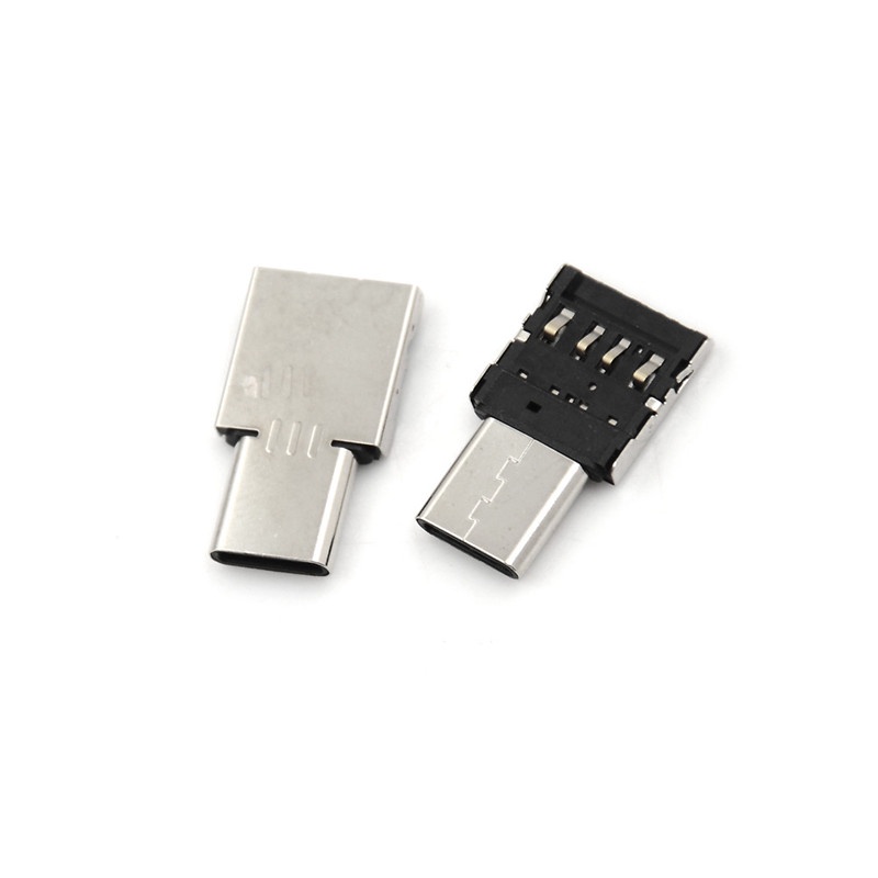 (LUCKID) 2pcs Adapter Konverter OTG USB 3.1 Tipe C Male Ke USB Female Untuk Tablet