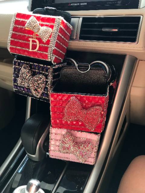 Kotak hp tempat hp handphone holder pouch hp pita d pouch hp mobil gantungan hp mobil bulu blink POUCH DAD Tempat Penyimpanan