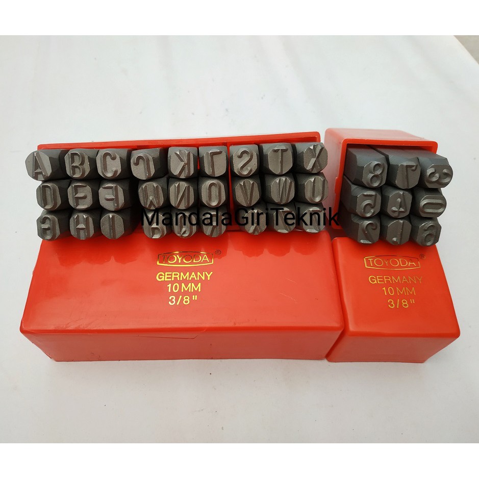 Alat ketok angka dan ketok huruf ukuran 10mm Full Set