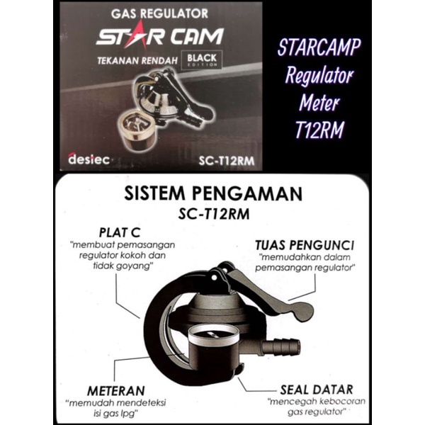 STAR CAM Regulator Gas Elpiji Dengan Meter garansi resmi