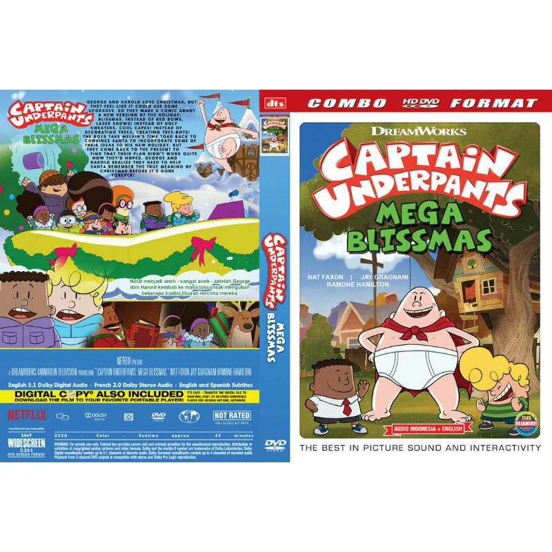 Kaset Film Kartun Captain Underpants Mega Blissmas