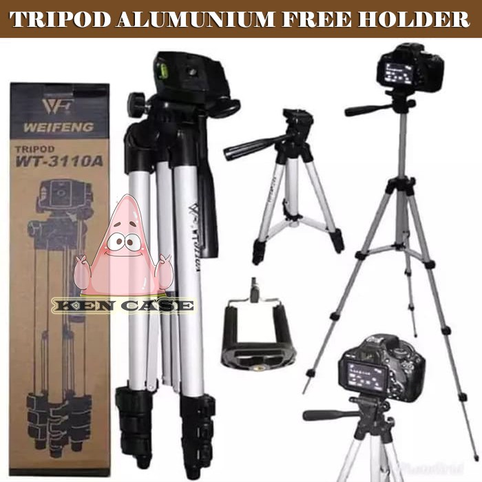 TRIPOD VLOG YOUTUBER + HOLDER KAMERA GO PRO - STAND KAMERA - TRIPOD 1 METER WEIFENG
