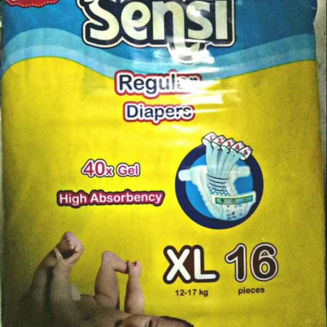 Popok Bayi Sensi Perekat - DIAPERS XL16