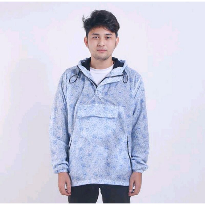 Jaket Anorak Heyho Cagoule Flower Blue size XL