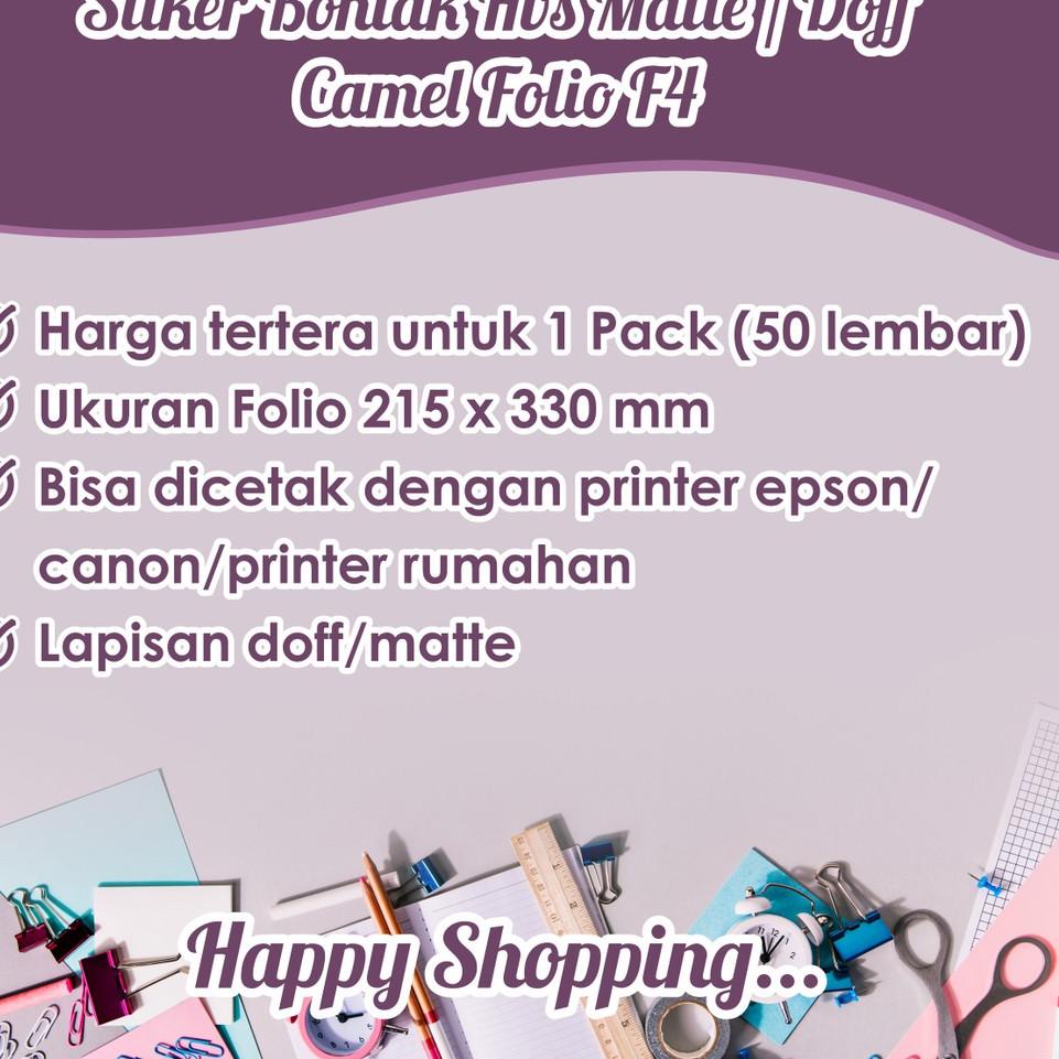 

Diskon Promo← [50 LEMBAR] STIKER BONTAK HVS MATTE/DOFF CAMEL FOLIO F4 98 ←