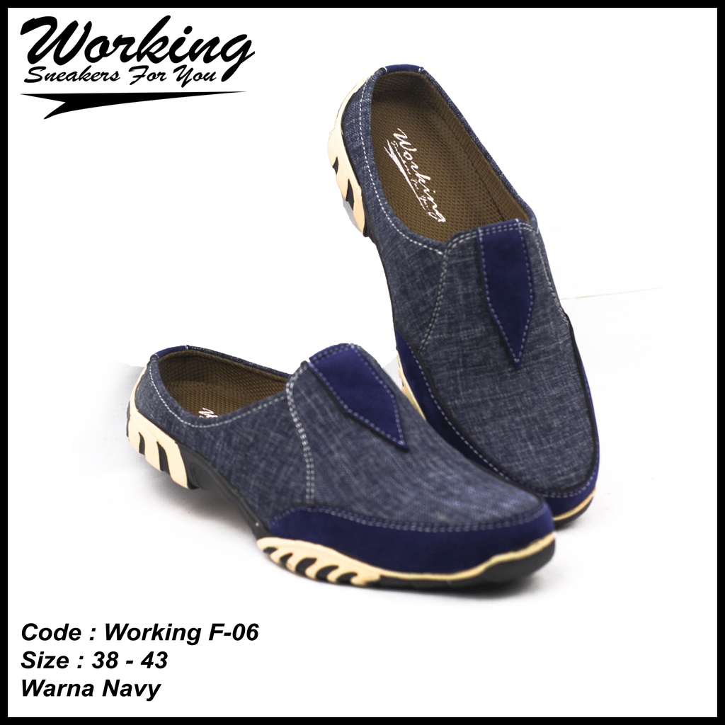 Sepatu Pria Slip On Working F-06