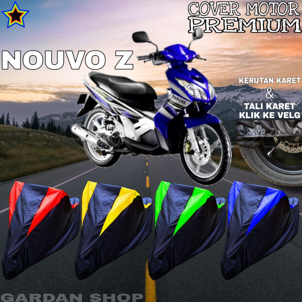 Sarung Motor NOUVO Z Hitam KOMBINASI Body Cover Penutup Pelindung Motor Nouvo PREMIUM