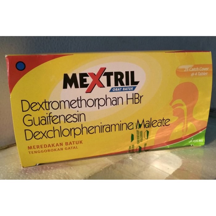 Mextril Mektril Tablet Obat Batuk Flu Pilek Tenggorokan Gatal Gatel
