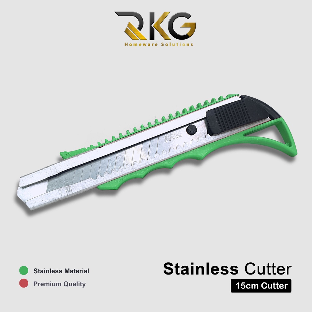 

Pisau Cutter Besar Stainless 15 cm | Pisau Cutter Besar Pemotong Kertas | Cutter Knife