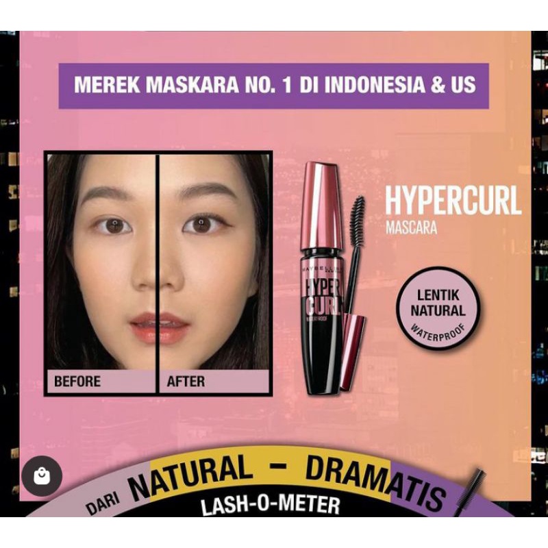 Maybelline Hypercurl Waterproof Mascara 100% Original