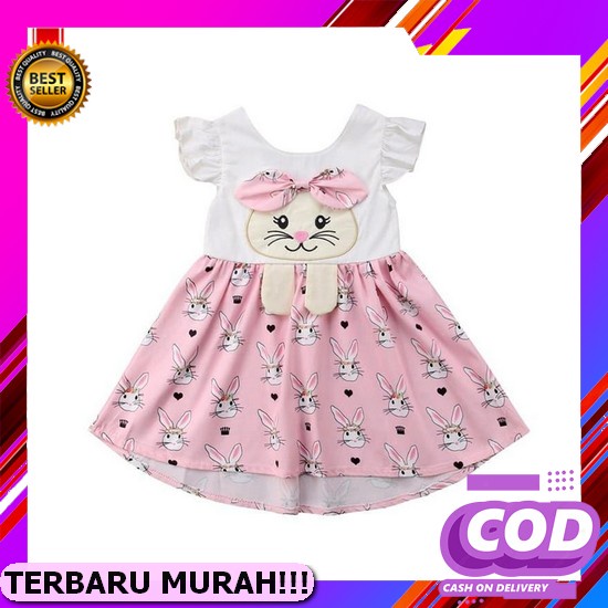 Dress Anak Murah 2022 Perempuan Korea Dres Terbaru Cewek Import Gaun Lucu Kekinian 2023 Dress Bunny 