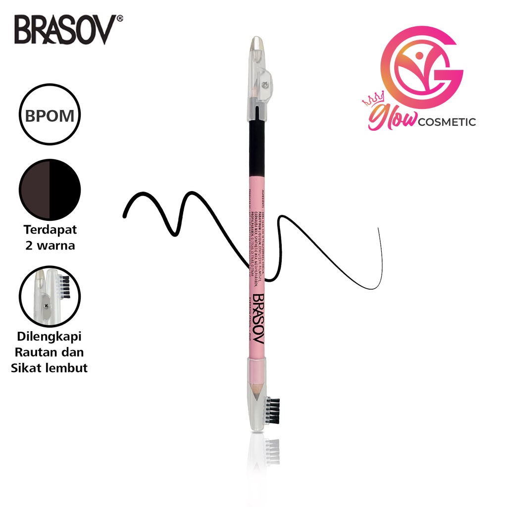 BRASOV EYEBROW PENCIL DUO BLACK &amp; BROWN