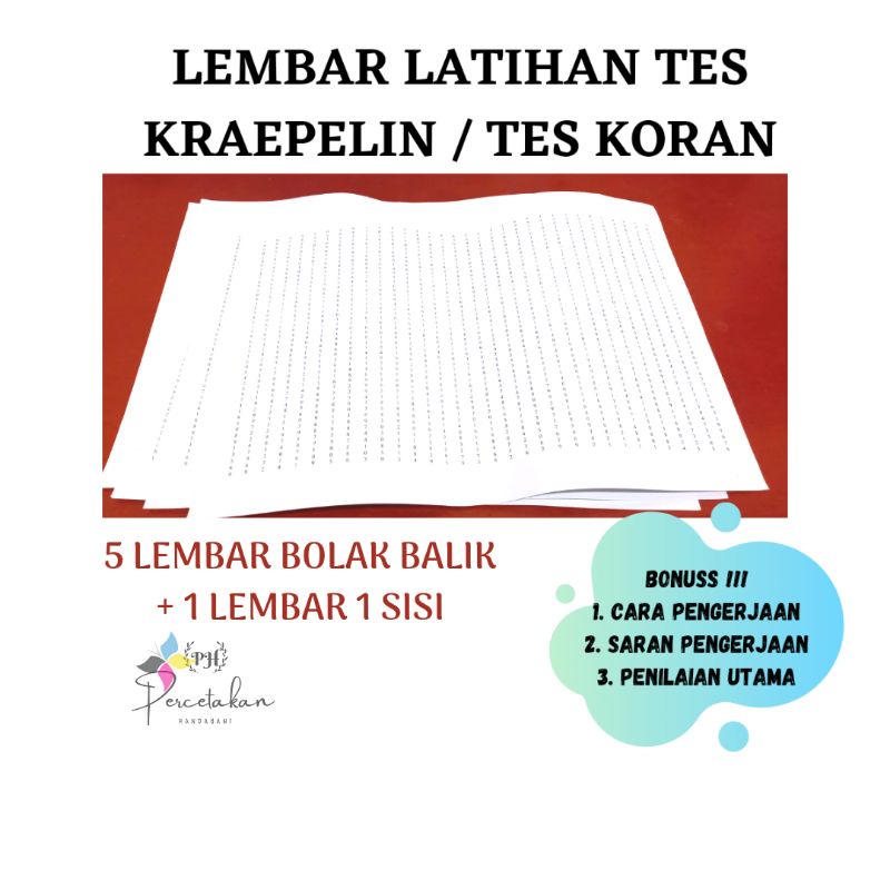 

TES KRAEPELIN A3 / TES KORAN / TES PSIKOTES ( Paket B )