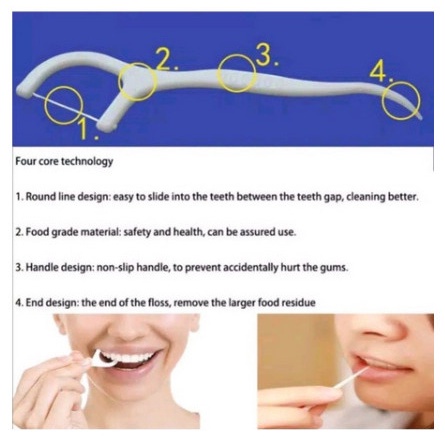 DENTAL FLOSS / TUSUK GIGI BENANG 1PACK 30PCS/Tusuk Gigi Benang isi 30Pcs High Quality Higienis with Box / Tusuk Gigi Benang isi 30Pcs with Box