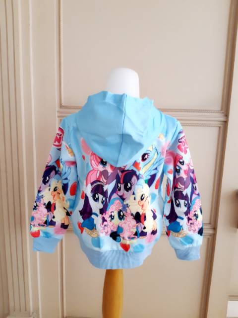 GA2691 LITTLE PONY OUTER PINK / JACKET HOODIE ANAK PINK / JAKET OUTER LITTLE PONY IMPORT MURAH