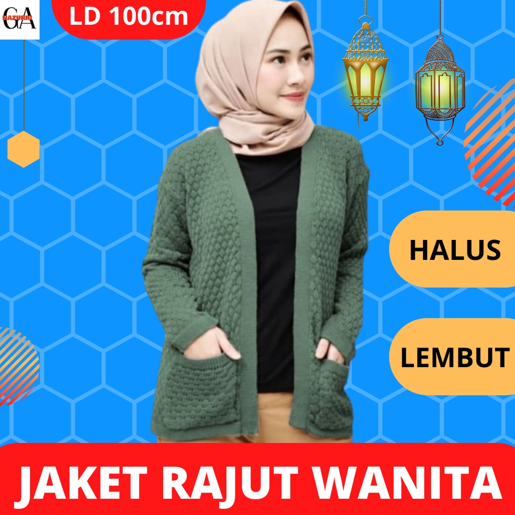 Baju Cardigan Hangat Luaran Poprcorn Wanita Sweater Jumbo Suwiter Rajut Premium Tebal Kekinian Overs
