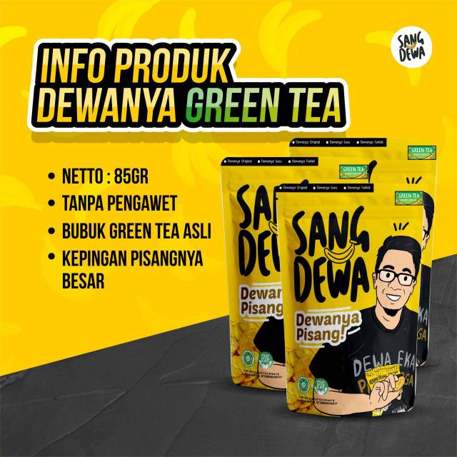 

Kripik pisang sang dewa rasa greentea