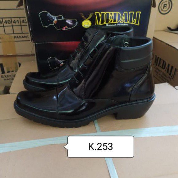 Sepatu Kulit PDH Pria boots Polri TNI security guard PNS sepatu kerja formal tampil lebih keren