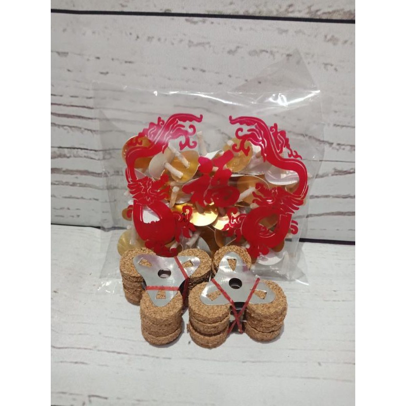 Pelampung gabus paket 10 pcs + sumbu 1 bgks