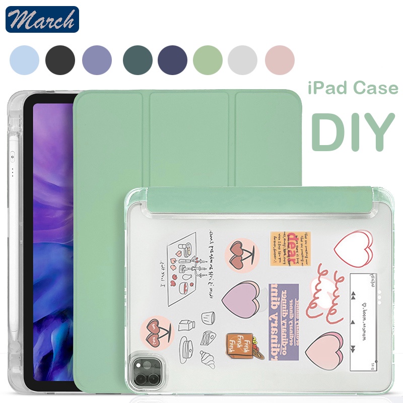 Case iPad 9th 8th 7th Case with Pen Slot Pencil Holder iPad Air3 Smart Cover for iPad Pro 10.5 Protective Shell Anto Wake Magnetic Cover for iPad 10.2