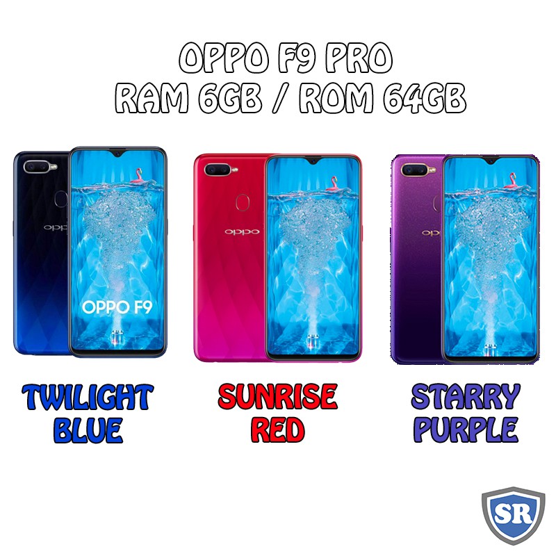 Oppo F9 Pro - 6GB 64GB (6/64) - Twilight Blue / Sunrise Red / Starry