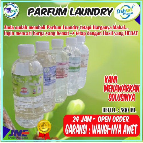 (COD)PARFUM LAUNDRY PEWANGI PAKAIAN LAUNDRY 500 ML DAHSAT CLEAN GRADE A,1X SPRAY WANGINYA TAHAN LAMA