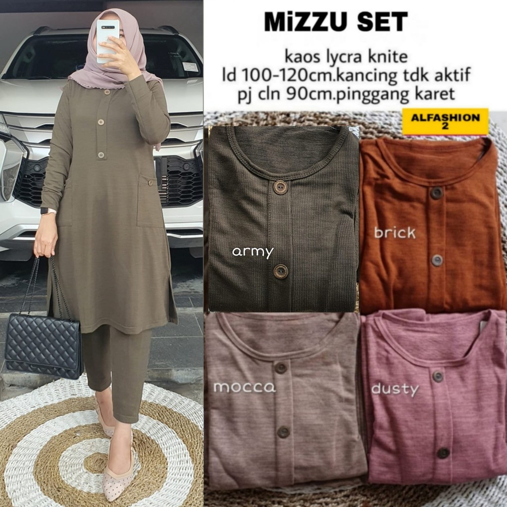 Setelan Muslimah Super Jumbo Mizu Set Original By Alfashion Best Seller (Bisa Cod)-2