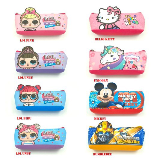 

Barnik Tempat Pensil 3D LOL Surprise / Pencil Bag Kotak Pensil Hello Kitty Unicorn Bumblebee Mickey